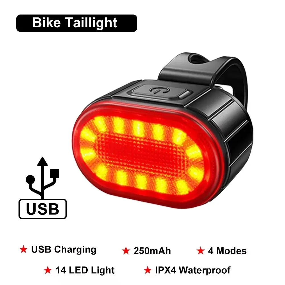 NotYoursCo Bike Lighting Front and Rear Lights Bicycle Lamp Led Cycling Light Bike Flashlight for Bicycle Front Taillight Lantern