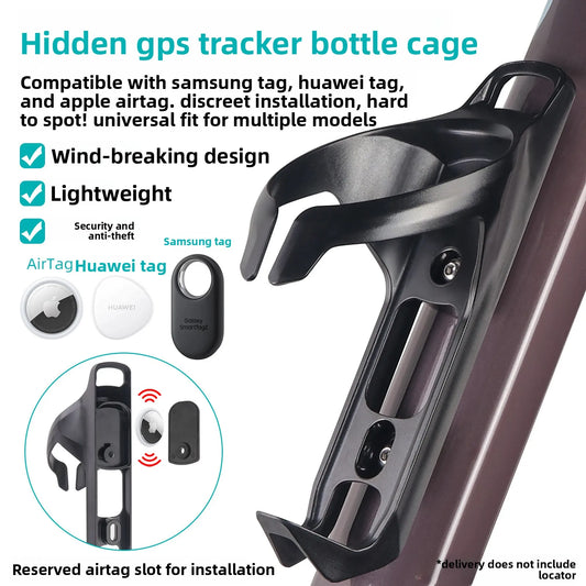 . NotYoursCo Bicycles Can Be Installed with Airtag Locator Water Bottle Holder Cycling Accessories and Equipment