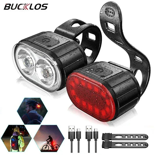 NotYoursCo Bike Lighting Front and Rear Lights Bicycle Lamp Led Cycling Light Bike Flashlight for Bicycle Front Taillight Lantern