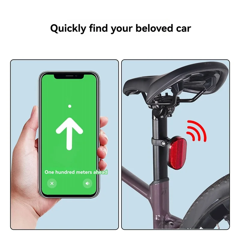 NotYoursCo Bike Mount For Airtag Anti-Theft Tracker Reflector Holder Seatpost For Electric Bicycle& Scooter