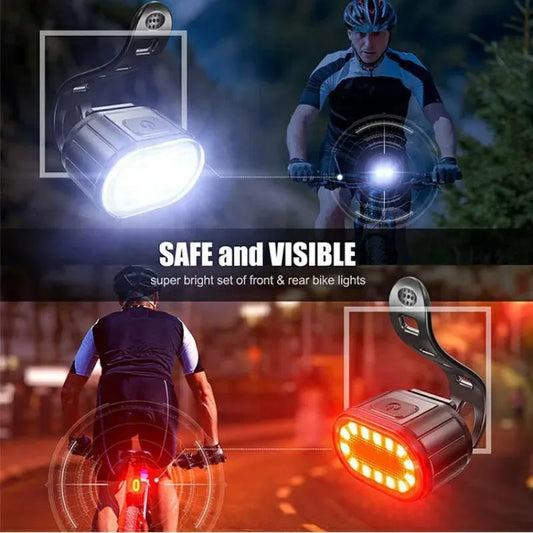 NotYoursCo Bike Lighting Front and Rear Lights Bicycle Lamp Led Cycling Light Bike Flashlight for Bicycle Front Taillight Lantern