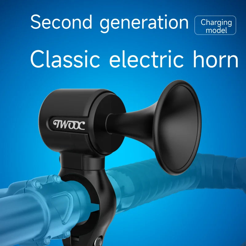 NotYoursCo Electric Bicycle Horn 120db Loud Bike Bell Scooter Rechargeable Warning Sound Horns With Warning Sound For Kids Scooters Bikes
