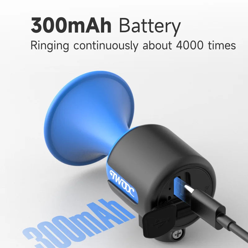 NotYoursCo Electric Bicycle Horn 120db Loud Bike Bell Scooter Rechargeable Warning Sound Horns With Warning Sound For Kids Scooters Bikes